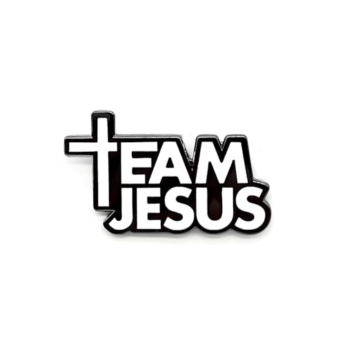 Image of Team Jesus Religious Child of God Enamel Pin - Theme Series | Premium Enamel Pin - Statement Lapel Pin - Plated Badge for Clothing, Bags, Hats, Jackets, and Lanyards
