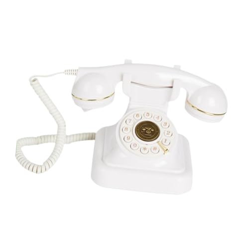 Tachiuwa Wedding Guest Book Phone with Audio Recording for Voicemail Messages, White