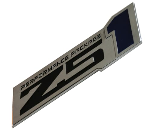 Image of 2pcs Z51 Performance Package Emblem Engine Hood 3D Badge Decal Replacement for Z51 (Blue), EI-SilveCutom#2