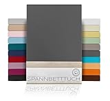 Photo Gallery beautex lenzuolo con angoli lenzuola in cotone pettinato, jersey premium 160g/m², taglia e colore selezionabili, standard - 160x200x30 cm, grigio scuro Photo Gallery beautex lenzuolo con angoli lenzuola in cotone pettinato, jersey premium 160g/m², taglia e colore selezionabili, standard - 160x200x30 cm, grigio scuro