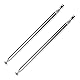 eMagTech Radioantenne Teleskopantenne 10 Abschnitte Stereoempfänger, 200mm bis 1200mm, 2 Stück