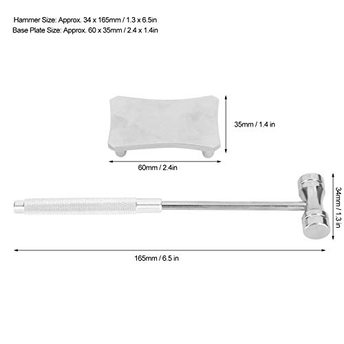Steel Double-Headed Hammer with Non-Slip Handle Compact DIY Watchmaker Tool for Personal Use, Silver - Image 2