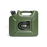 ヒューナースドルフ Hunersdorff 燃料タンク ［ 安心の正規品 保証 ］ポリタンク フューエルカンプロ 10L ウォータータンク 燃料 ホワイトガソリン 灯油 タンク キャニスター キャンプ (olive)