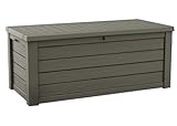 Keter Westwood 150 Gallon Resin Large Outdoor Storage Box for Patio Furniture,...