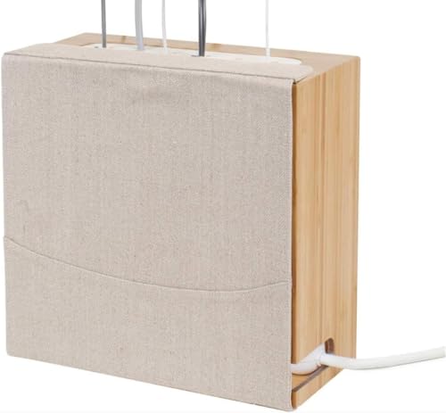 G.U.S. Cord Corral and Cable Organizer with 6-Magnetically Secured Cord Spindles -Zen Collection, Made of Eco-Friendly Bamboo (Power Not Included)