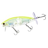 YO-ZURI バスルアー 3DB ウェイクプロップ フローティング 105mm カラー:マットパールシャッド