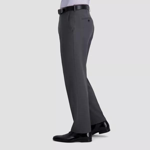 Haggar H26 Men's Premium Stretch Classic Fit Dress Pants - (Charcoal Heather, 44x30)3