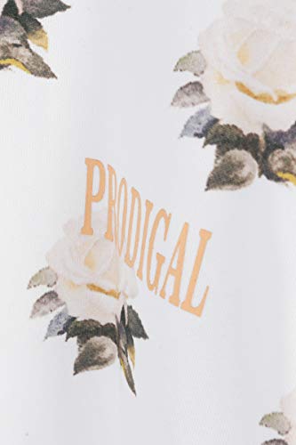 Sweat à capuche fleur blanche Prodigal pull taille S coton confortable - 5