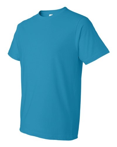 Anvil Adult Lightweight T-Shirt, Caribbean Blue, Medium - Thumbnail 3