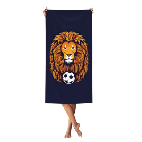 ADAhgu Toalla de playa con estampado de león para adultos, para viajes, piscina, picnic, camping, uso al aire libre, decoración de sala de estar