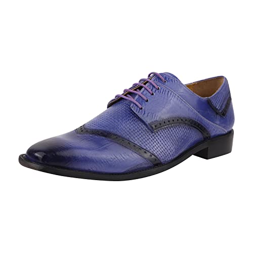 Image of LIBERTYZENO Mens Brogue & Plain Genuine Leather Animal Print Lace Up Oxford Dress Shoes for Easter Gift