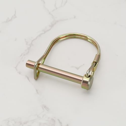 EMSea 4 X D-Form 6mm robuste Welle Verriegelung Stift Sicherungsdraht Sicherungsstift Zapfwellenstift geeignet für Bauernhof Anhänger Pferdetransporter landwirtschaftliche Maschinen