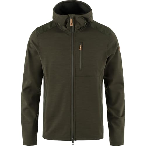 Image of Fjallraven Keb Fleece Men's Hooded Jacket - Insulated Fleece, Breathable Warmth, Durable Construction - Hiking, Trekking