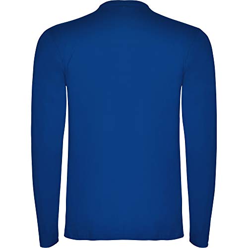 Camiseta de Colores Manga Larga 100% Algodón para niño – Camiseta Cuello Redondo Doble Elastano, cómoda, Suave, Lisa y Elegante (Azul, 9/10)