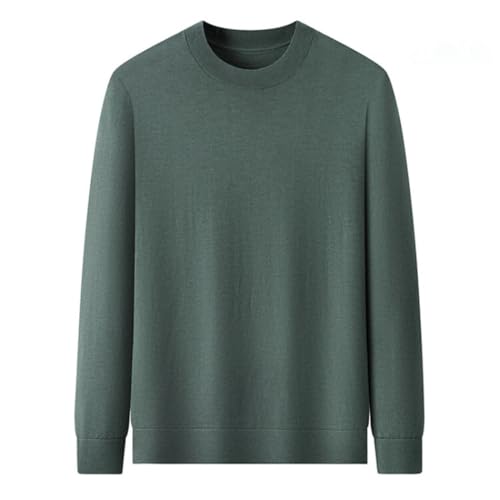 Men’S Lightweight Round Neck Sweater Thin Knit Pullover Long Sleeve Breathable Spring Fall Daily Casual Wear4