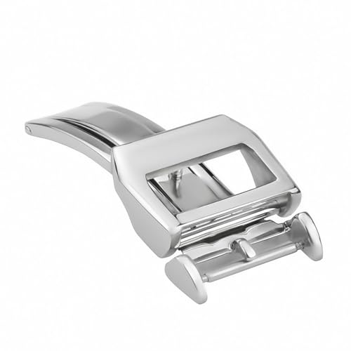 Ewatchparts 20mm Deployment Band Strap Buckle Folding Clasp Compatible With IWC Pilot Portuguese Shiny