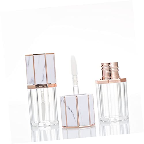 LIFKOME Botellas De Brillo De Labios Vacías De Contenedores De Maquillaje De Mármol Para Uso Diario De Mujeres Ideales Para Gloss Labial y Cosméticos
