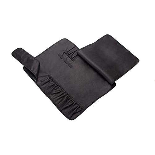 QEES Bolsa para Cuchillos de Camping con 17 Compartimentos, Cuchillos de sujeción, cucharas y Tenedores, Funda Impermeable para Almacenamiento de Cuchillos DD14 Color 1: Negro, tamaño 66W* 50H CM