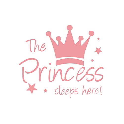 Princesse Amovible Stickers Muraux Filles Chambre Décor Chambre de Bébé Art Autocollant Mural Paillettes Murales (PK1 Taille Unique)