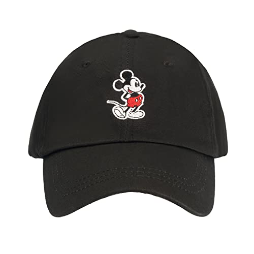 Curlcap Disney Mickey Mouse Backless Cap – Satin Lined Dad Baseball Hat For Women - Black #TOP1