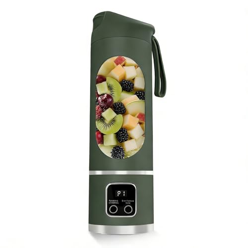 Portable Personal Electric Blender，500ML Portable Shakes and Smoothies Blender，12 Blades