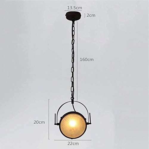 Lustre tête unique style loft et éclairage de chambre vintage e27 - 3