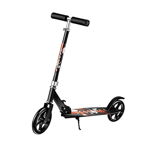 Crazy Cart, scooter Vuxen Scooter för tonåringar, hopfällbar 3 nivåer justerbar höjd, tvåhjulig City Campus spark sparkcykel, stora hjul City scooter