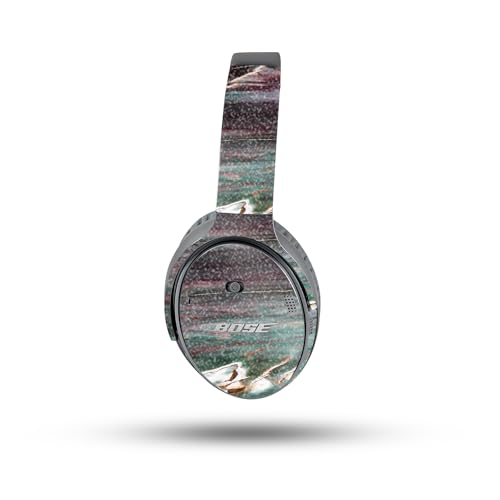 Image of MightySkins Glossy Glitter Skin Compatible with Bose QuietComfort 35 II Headphones - Grunge Marble | Protective, Durable High-Gloss Glitter Finish | Easy to Apply