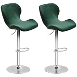 Leomix Housse de Tabouret de Bar en Velours, Ensemble pivotant incurvé, Housse de tabourets de Bar à Hauteur de comptoir Extensible, pour Chaise de Bar de Salle à Manger à Dos Court,D,2pack