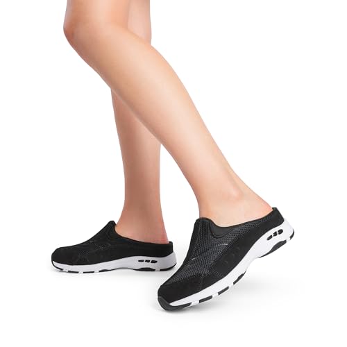DREAM PAIRS DREAM PAIRS Mules for Women Sneakers Slip on Shoes for Women Walking Shoes,Size 7.5,Black,DWUMMU2502