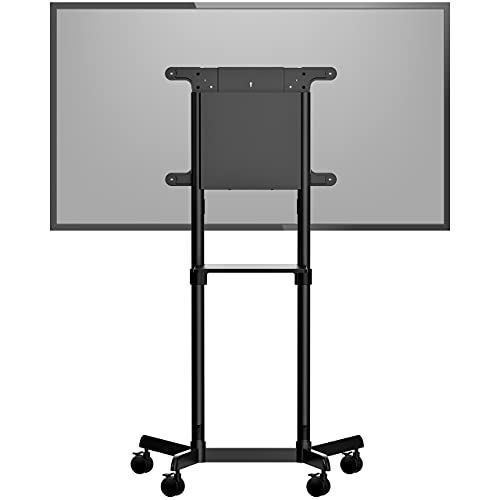 Startech.com Mobile Tv Cart - Portable Rolling Tv Stand For 37-70" Vesa Display (154Lb/70Kg) - Tv Stand W/Shelf & Storage Compartment - Rotate/Tilt Display - Universal Tv Mount On Wheels (Mbltvstndec) #TOP4