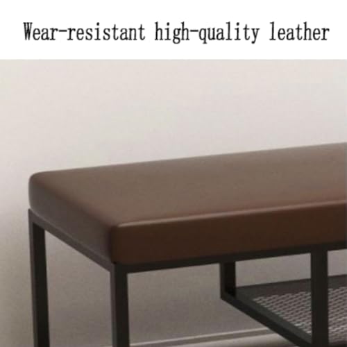 Banc d'extrémité de lit en métal et rangement chaussures - 6