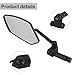 Adjustable Rearview Mirror for – HD Clear Anti-Glare Wide Field of View Mirror with Multi-Angle Adjustment, 10. x 7 cm, PA+PP Material, Fits 22.2–23 mm Handlebars