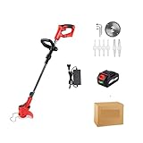 Rasenmäher, 2500 W 20000 U/min Akku-Rasentrimmer Elektro-Rasenmäher Verstellbarer Faltbarer...