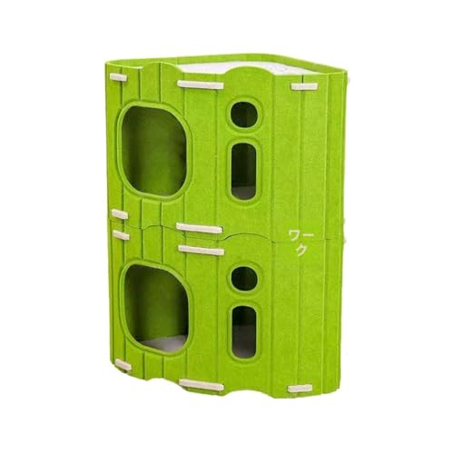 CYWOPVEQ 猫 ハウス 可愛い 猫ベッド 組み立て式 収納簡単 キャットハウス 犬 猫 ペット 爪とぎ兼ベッド ストレス解消 昼寝 (2段)