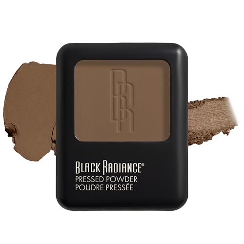 Black Radiance Pressed Powder, Pigment-Rich Matte Finish for Light Skin Tones, Oil-Absorbing Compact with Mirror & Sponge- Honey Amber