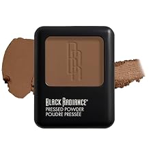Black Radiance Pressed Powder, Pigment-Rich Matte Finish for Light Skin Tones, Oil-Absorbing Compact with Mirror & Sponge- Honey Amber