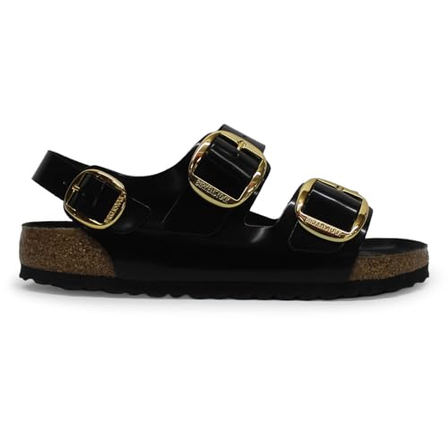 Birkenstock Unisex Milano Big Buckle Natural Leather Sandals