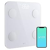 WYZE Smart Scale S for Body Weight, Body Fat Monitor, Accurate Digital Bathroom Scale, Body Composition Analyer for People, Baby, Pet, Wireless, Bluetooth, 400 lb, White