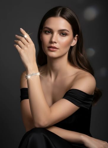 Axylena Tennis Bracelet for Women in 14K Gold Plated Cubic Zirconia, 6.5-7.5 Inch for Small Wrists, Valentine’s Day&Wedding & Birthday Gift for wife,lover,girlfriend,mom,daughter,grandma with Gift Box - image 2