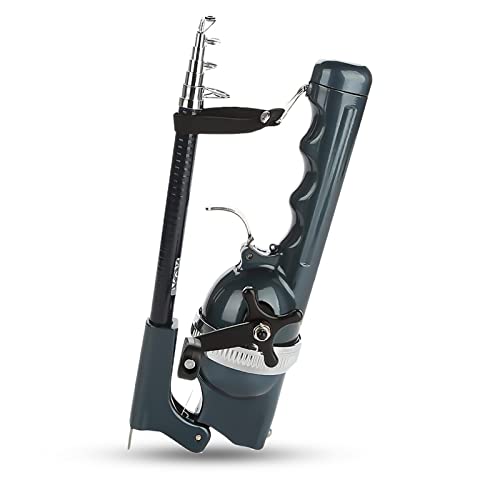 Canne à pêche pliable avec moulinet fermé intégrée portable mer