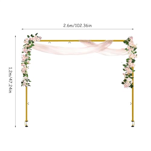 Support de tige de table doré réglable avec pinces pour décorations