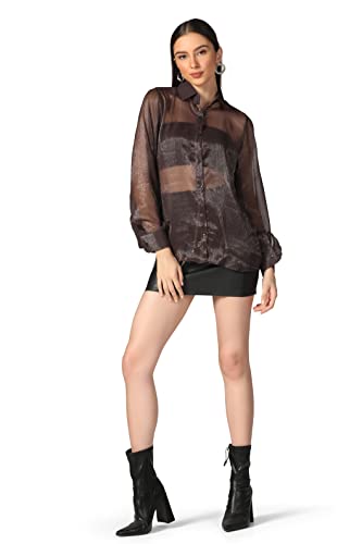 Image of GRECIILOOKS Shirt for Women | Women Shirt | Long Shirt for Women | Shirt Tops for Women | Oversized Shirt for Women