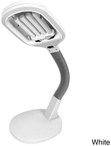 Natural Sunlight Desk Lamp, Great For Reading and Crafting, Adjustable Gooseneck, Home and Office Lamp by Lavish Home, White - 72-0813