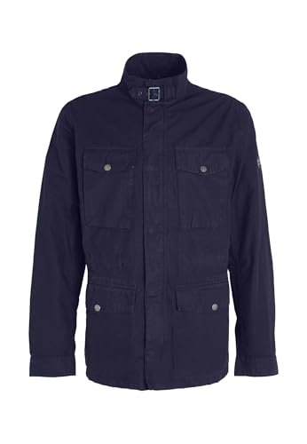 Image of Tourer Chatfield Barbour P24 Blue Cotton Jacket, NAVY WORKWEAR, M