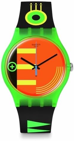 Swatch Casual Watch Green Quartz Bio-sourced NEON Rider