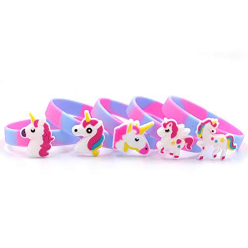 Toyvian Pulseira infantil de unicórnio com desenho animado de crianças, pulseira de silicone para co