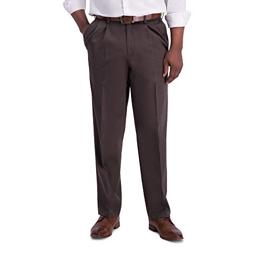 Pantalon Casual pour le Bureau Haggar Classic Fit Plissé et Extensible