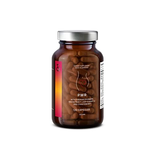 Power - Balance Hormonal feminino - Síndrome Premenstrual (SPM) - Sauzgatillo (Vitex Agnus Castus), Acido Folico, Raíz de Ñame Silvestre, Ruibarbo Siberiano - Vitaminas para Mujeres - 120 Cápsulas