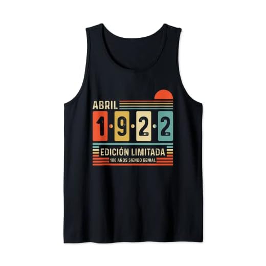 100 Años Abril 1922 Leyenda Regalo 100 Cumpleaños Camiseta sin Mangas